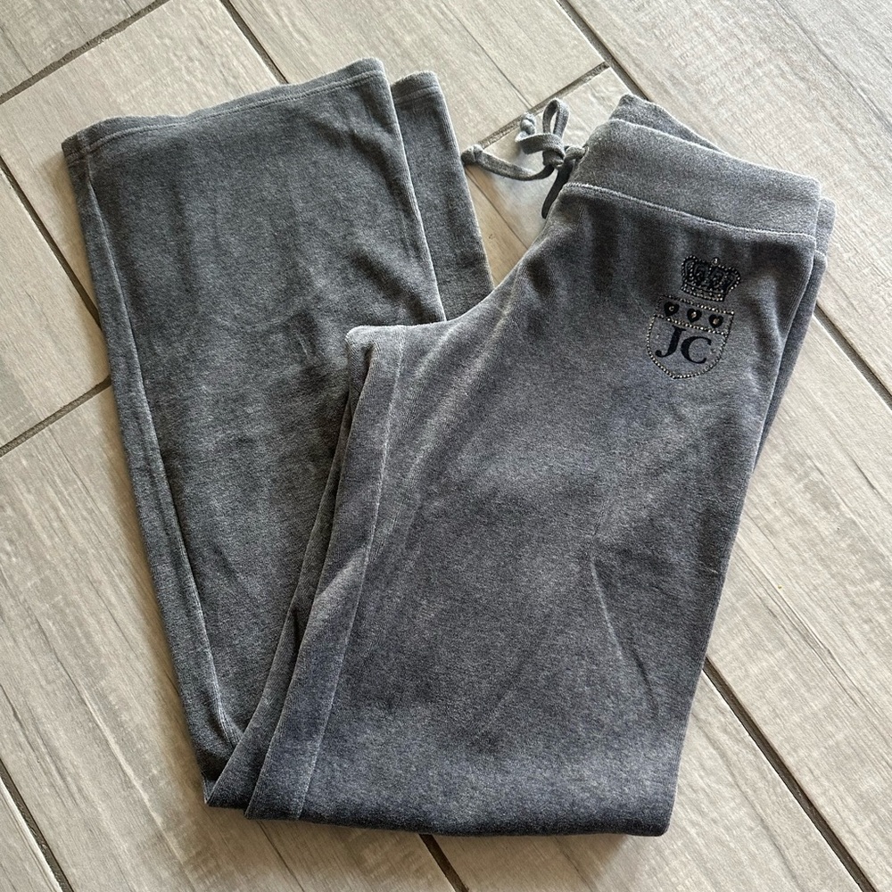 Juicy Couture pink label velour track pants